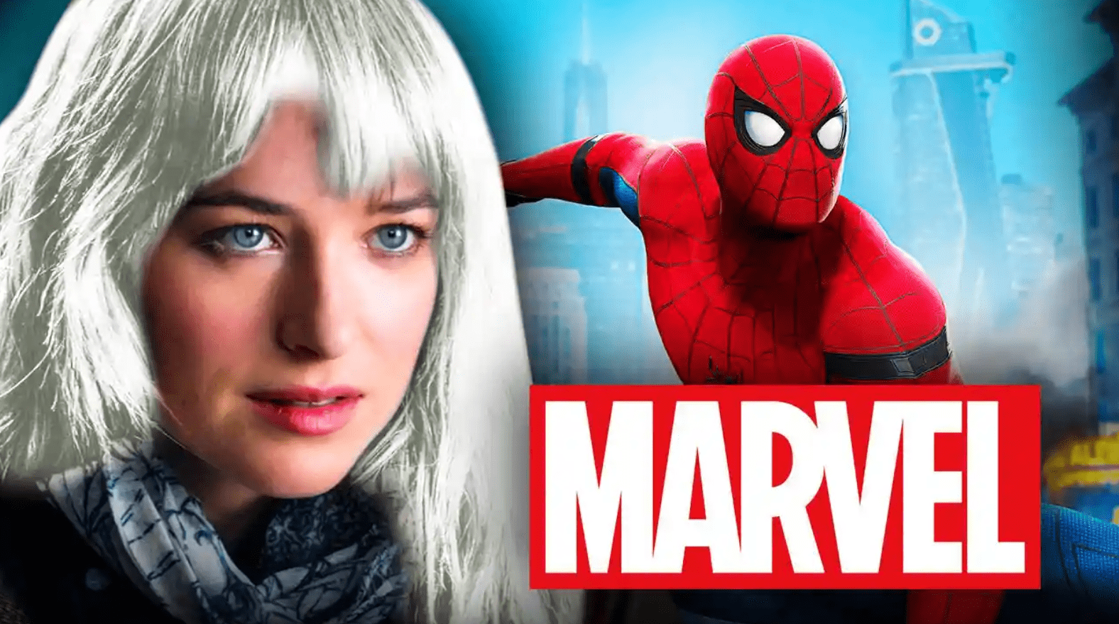 Madame Web Dakota Johnson In White Hair Set Photos Leaked